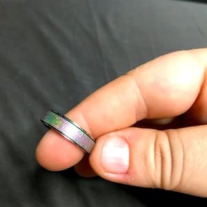 Rainbow fidget ring